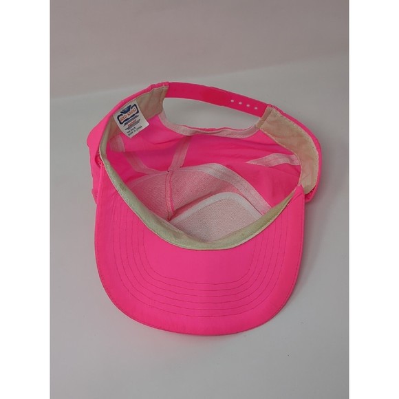 Vintage Seedex Corn Head Farm Tractor Baseball Hat Cap Nylon Pink Snapback 1990s - Picture 5 of 6